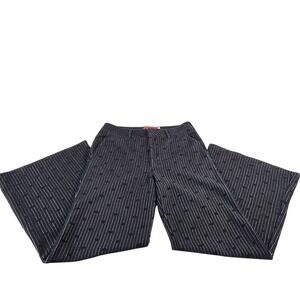 Cartonnier Anthropologie Womens 31 Wide Leg Trousers Navy Blue Textured Woven